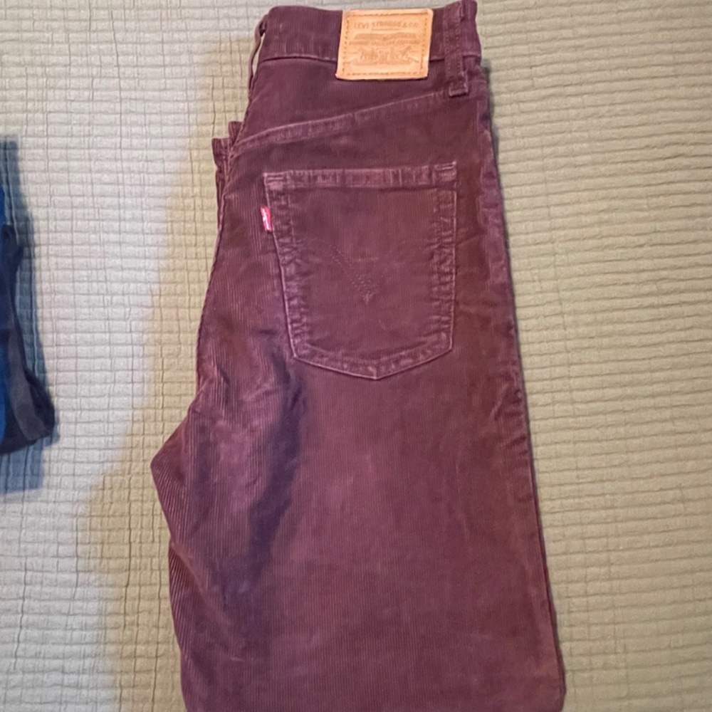 Levi's Ribcage Straight Ankle Brown Corduroy - Size 27